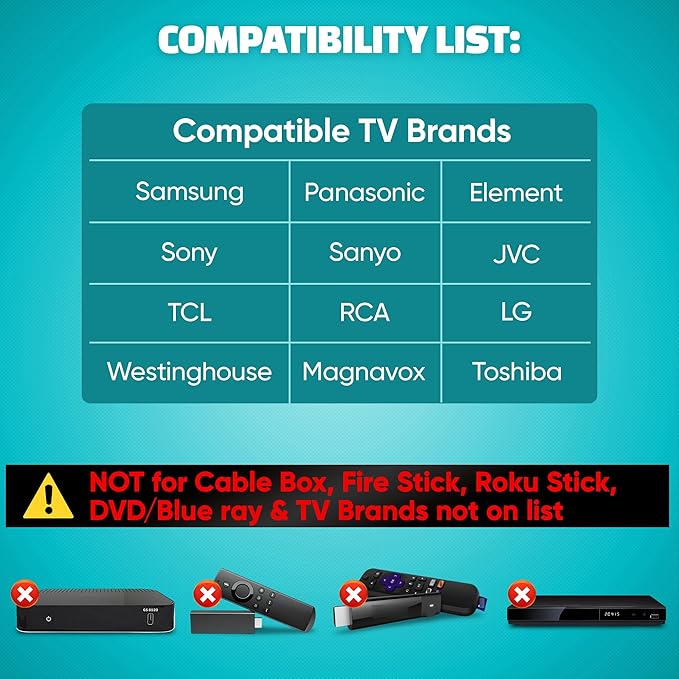 EZclicker Big Button Universal TV Remote Simple Easy to Use, Works - Image 3