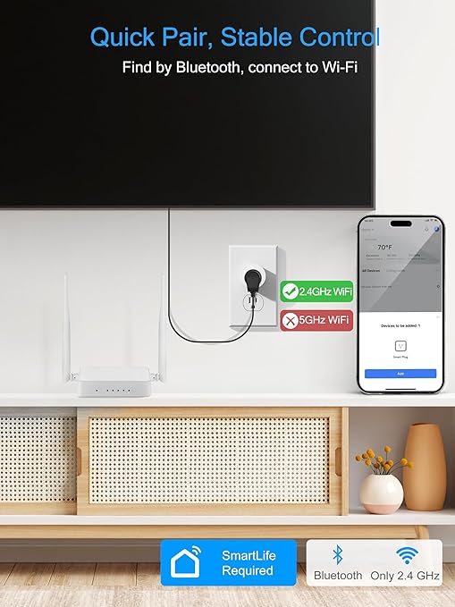 EIGHTREE Smart Plug 2025 Upgrade to 15A, Voice Control, Remote Control Outlet - Image 3