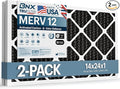 BNX TruFilter 14x24x1 MERV 12 Odor Defense AC Furnace Air Filter by BNX