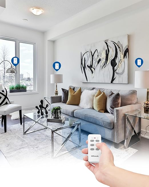 Remote Control Outlet, WILAWELS Wireless Remote Light Switch, Expandable - Image 3