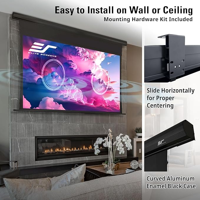 Elite Screens Saker Tab-Tension AcousticProUHD RC1 Kit, Acoustically Sound - Image 2