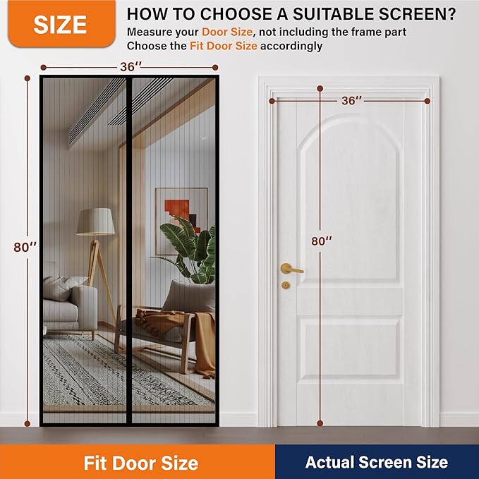 Magnetic Screen Door, Door Screen Magnetic Closure-Keeps Bugs Out Let Breeze in - Image 3