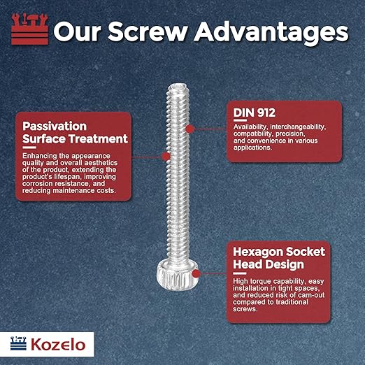 Kozelo 100pcs Socket Head Cap Screws - Image 3