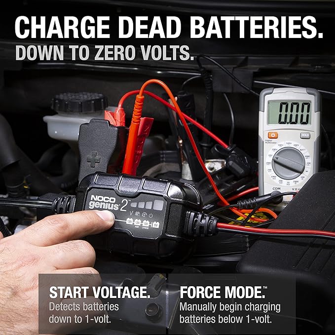 NOCO GENIUS2: 2A 6V/12V Smart Battery Charger – Automatic Maintainer, Trickle - Image 3