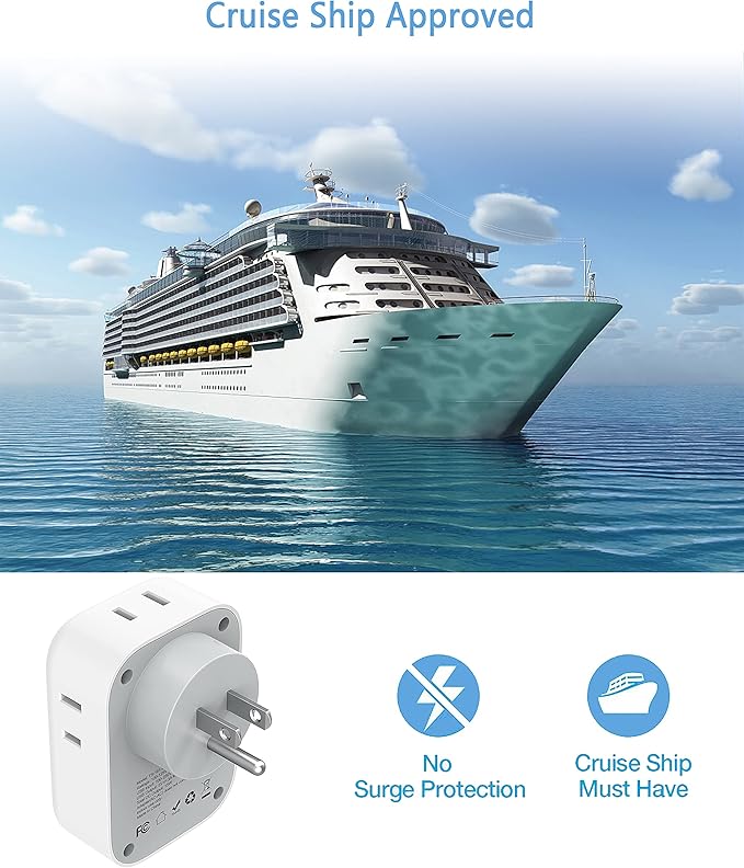 20W PD Multi Plug Adapter, TESSAN 3 USB Wall Charger Multiports, Cube Charging - Image 5