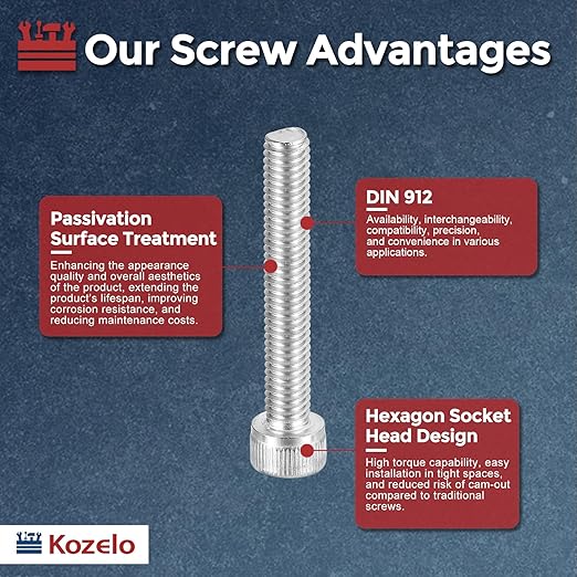 Kozelo 30pcs Socket Head Cap Screws - Image 3