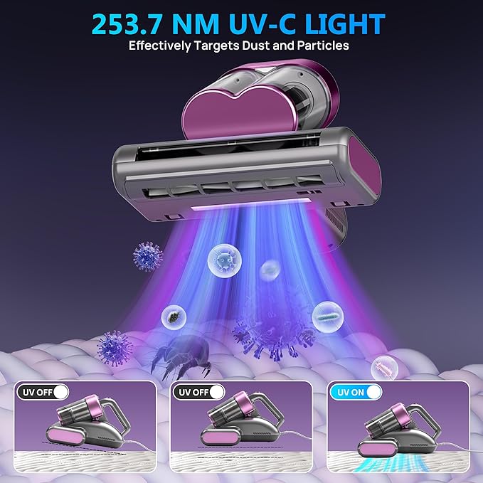 Beroya Mattress Vacuum Cleaner UVC 253.7nm Light - Image 3