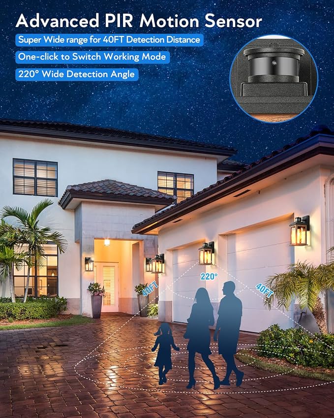 VIANIS 2 Packs Dusk to Dawn Outdoor Lighting - Image 5