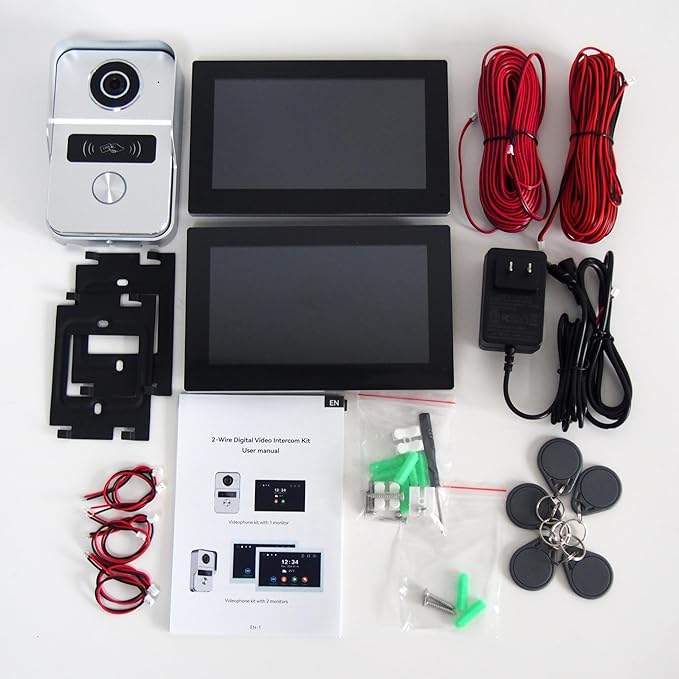 Wired Video Doorbell Apartment Intercom System, 1080P Doorbell Camera, 7-inch - Image 9