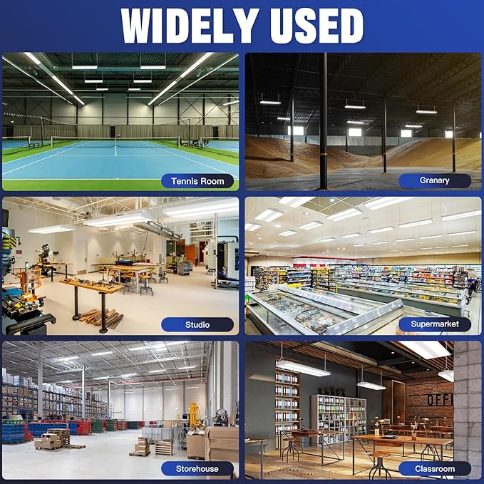 JTT 200/150/100W LED Linear Shop Lights, 2FT 30000LM 360° Adjustable Led High - Image 9