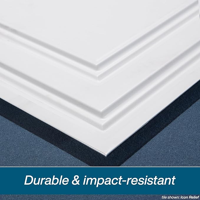 Genesis 2ft x 4ft Stucco Pro White Ceiling Tiles - Image 7