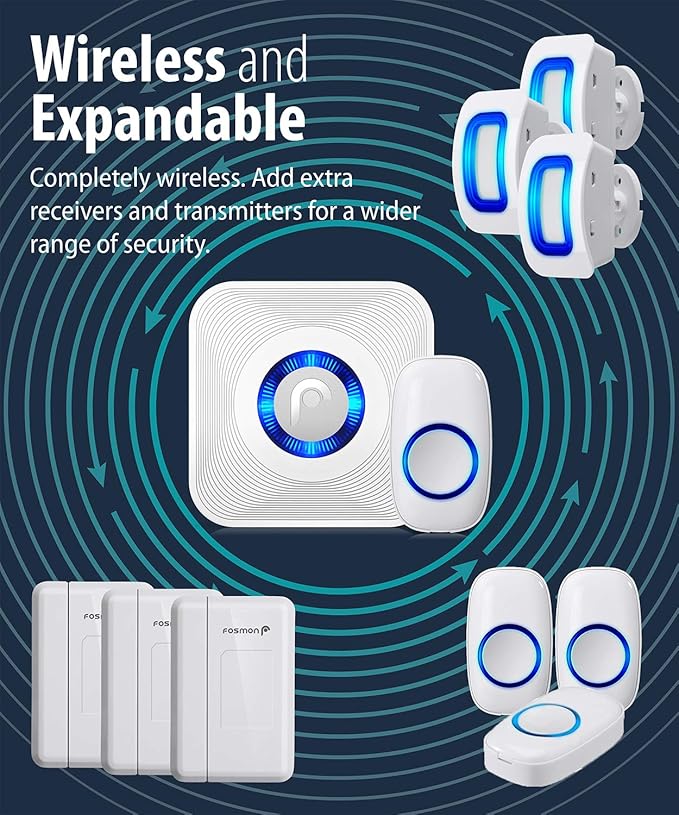 Fosmon WaveLink Door Chime Driveway Alarm Guard Wireless Motion Sensor Motion - Image 7