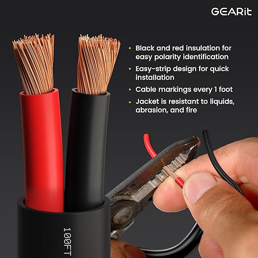 GEARit Outdoor Speaker Wire CL3 Rated, 14 Gauge Speaker Wire, Speaker Cable 250 - Image 2