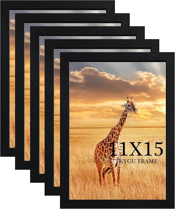 TKYGU 11x15 Picture Frame Set of 5, Wooden Frame 11x15 Wall Gallery Poster by TKYGU