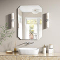 Bathroom Mirrors for Over Sink, Frameless Mirrors for Wall, 20x28 Inch Beveled by JACUKO