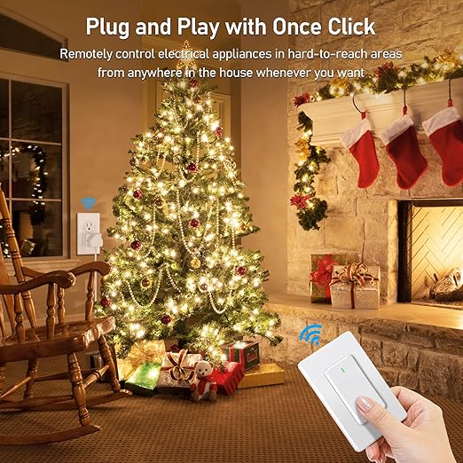 Thinkbee Remote Control Outlet Plug, 15A /1500W 600ft RF Range Wireless Light - Image 4