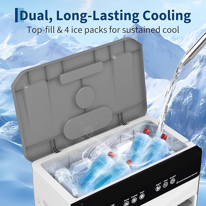 11.6 Gal Portable Evaporative Air Cooler, 3500 CFM cooler - Image 7