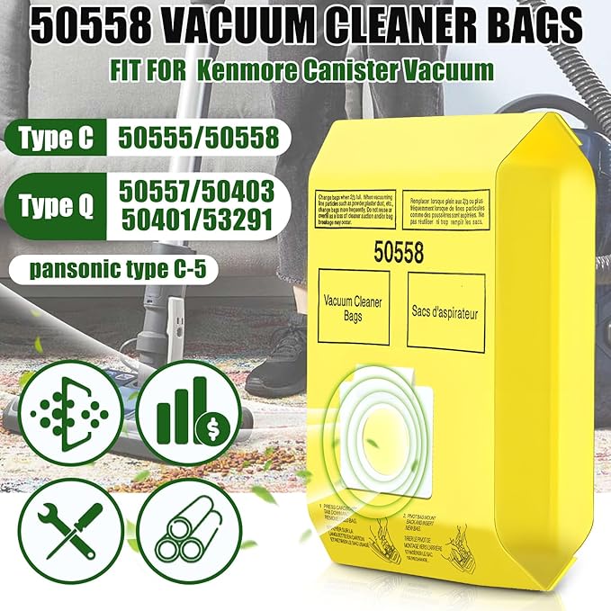 DTESL 30 Pack Vacuum Cleaner Bags Fit - Image 3