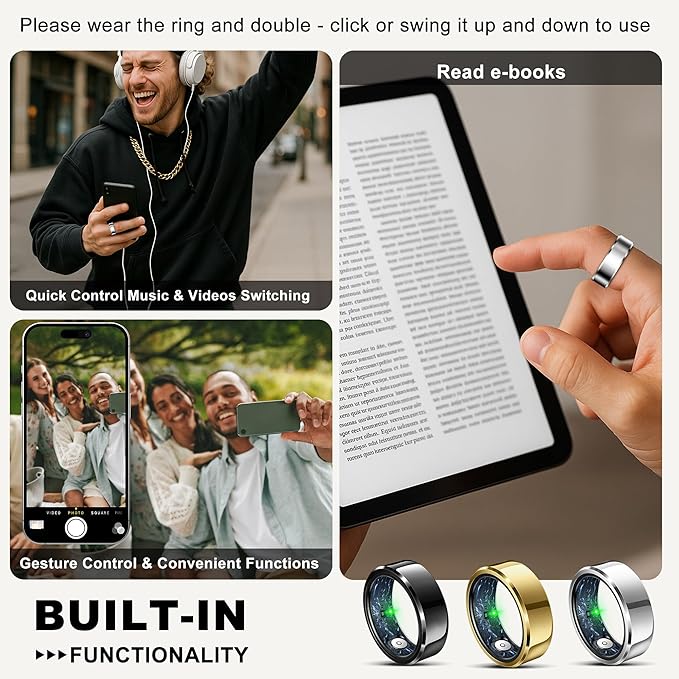 Smart Ring for Women Men, Fashion Minimalist Fitness Ring & Sleep Tracker Ring - Image 7