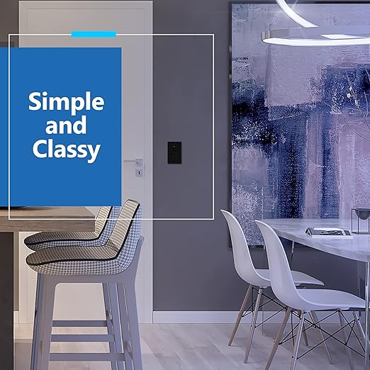 LIDER Minimalist Design Matte Finish Lighted Decorator Switch, Frameless Paddle - Image 5
