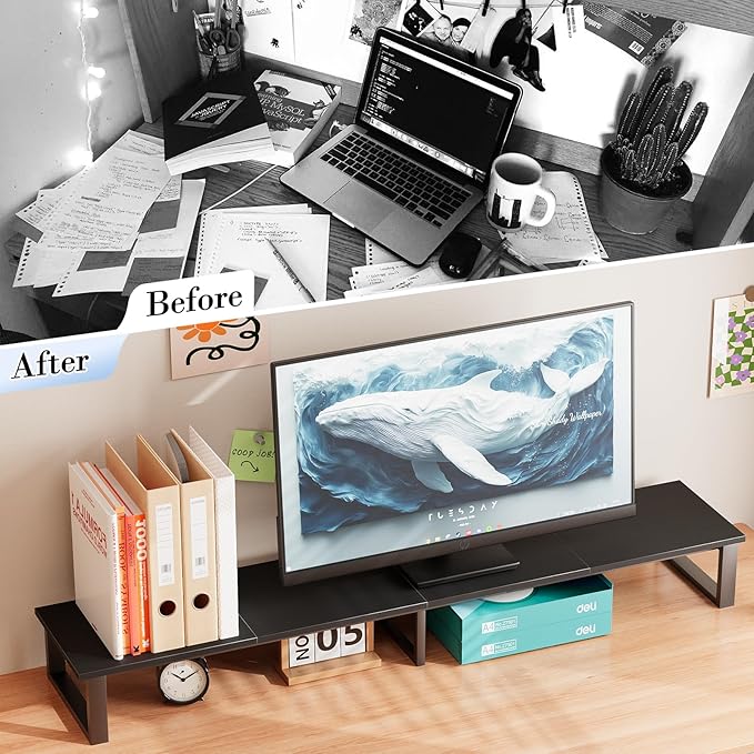 aboxoo 47" TV Riser with Light for 32-60 inch TV, TV Riser Stand Shelf - Image 7