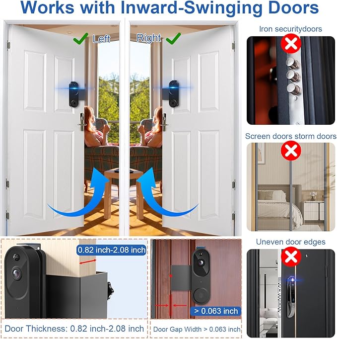 Anti-Theft Doorbell Mount No Drill Compatible - Image 4