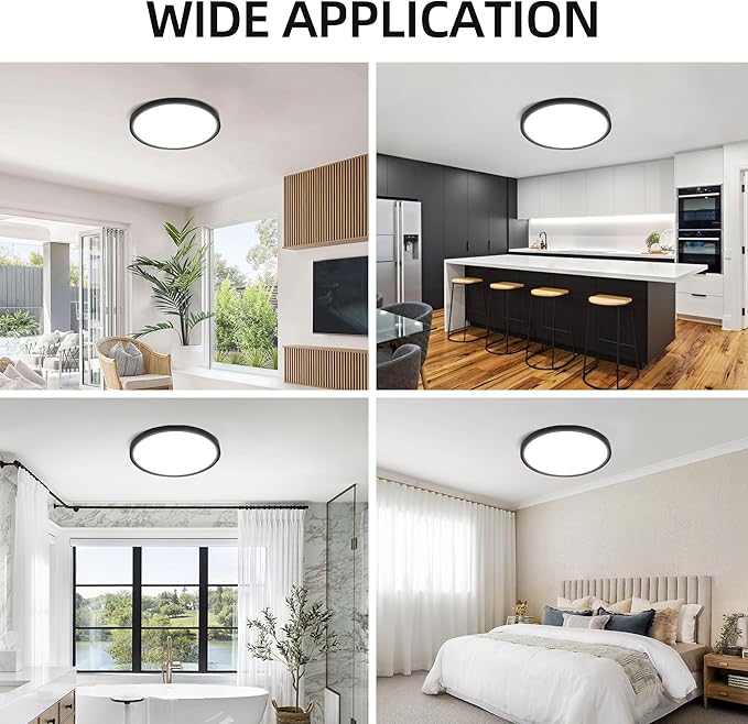 hykolity 2 Pack 12 Inch Selectable CCT LED Round Flat Panel Light, - Image 8