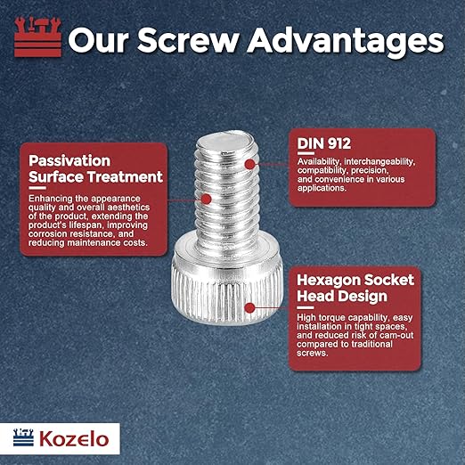 Kozelo 100pcs Socket Head Cap Screws - Image 3
