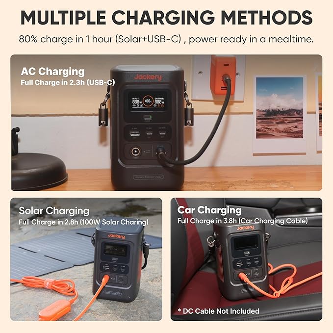 Jackery Explorer 240D Power Bank and 40W Solar Panel, LiFePO4 Battery Portable - Image 6