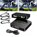 HDMI Splitter 1 in 2 Out【with 3HDMI Cables + 1USB Strip Power Cable 】 1×2 Power by Unknown