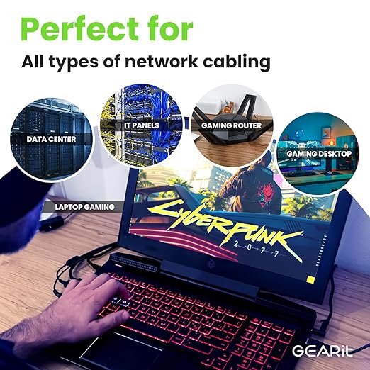 GEARit Cat 6 Ethernet Cable Pack – 10-Pack 10 ft Cat6 Ethernet Patch Cables | - Image 8