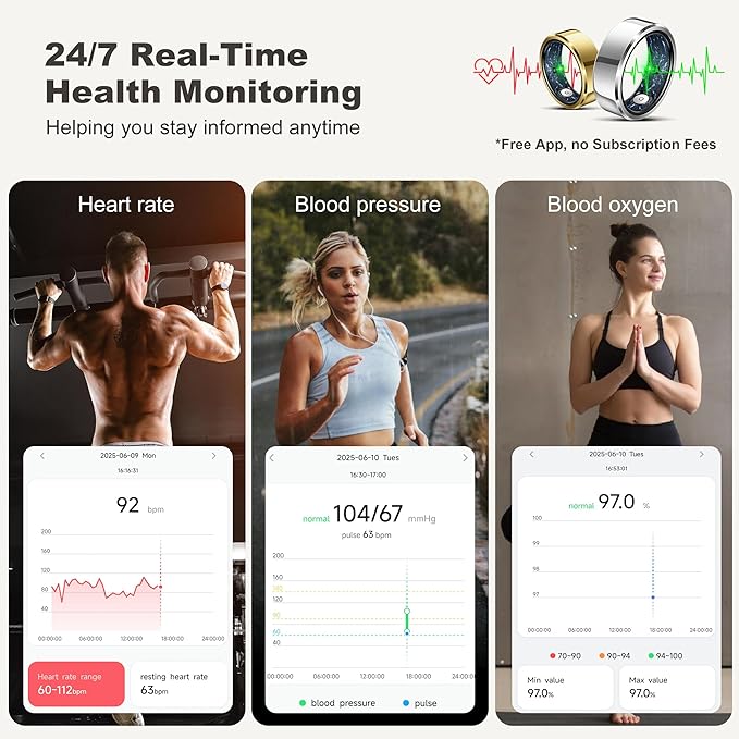 Smart Ring for Women Men, Fashion Minimalist Fitness Ring & Sleep Tracker Ring - Image 3