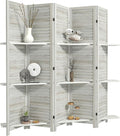 HOMCOM Room Divider, 5 Panel 67" Tall Wood Privacy Screen by HOMCOM