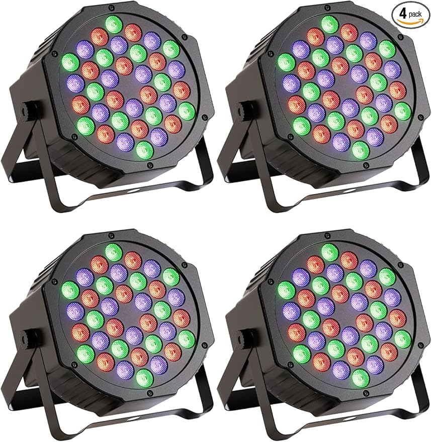 JAJALUYA LED Par Lights 36 LED Stage Lights 7 Modes RGB DJ Lights by JAJALUYA