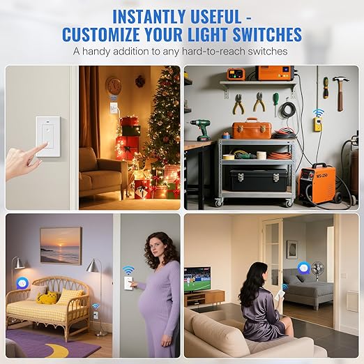 WILAWELS Mini Remote Control Outlet Wireless Light Switch, Programmable and - Image 7