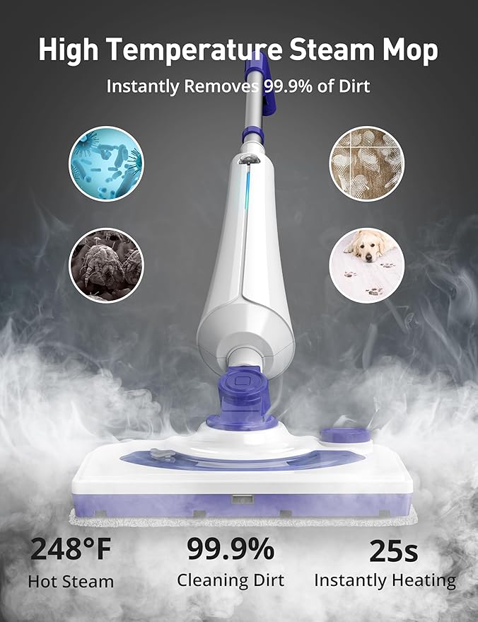 Steam Mops for Floor Cleaning, 1300W Floor Steamer - Image 5