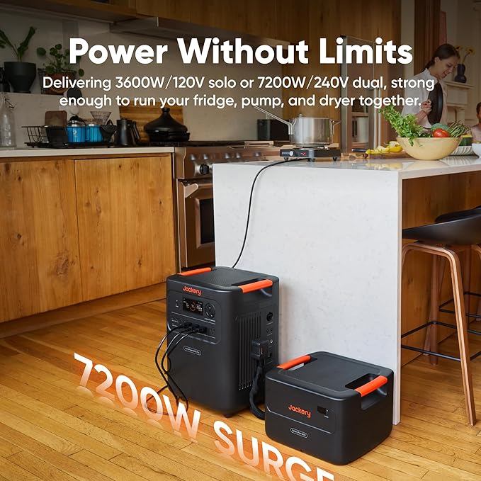 Jackery HomePower 3600 Plus Portable Power Station and Extra Battery - Image 8