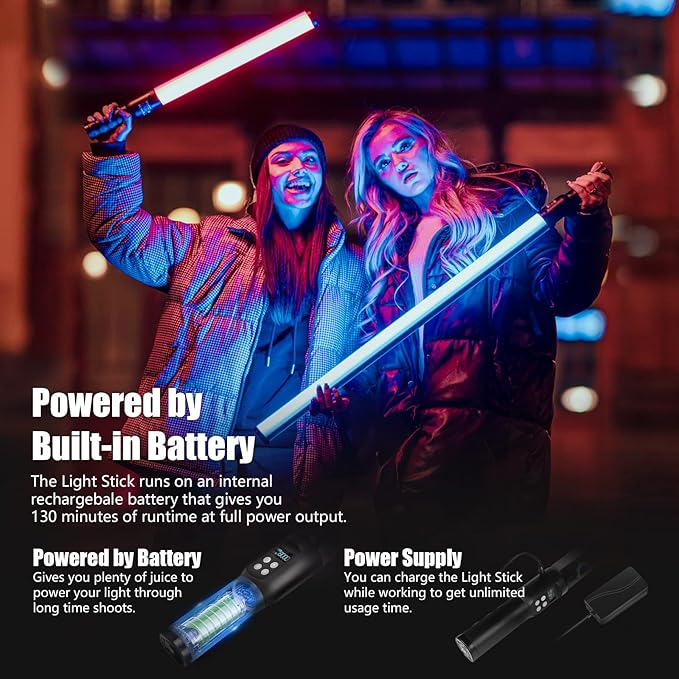 Mettlelite LS400P RGB Pixel LED Light Stick, Handheld Full Color RGBWW - Image 4