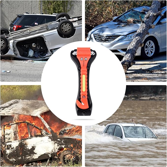 MOTORBUDDY 4-Pack Emergency Escape Hammer Seat Belt Cutter, Auto Car Safety - Image 4