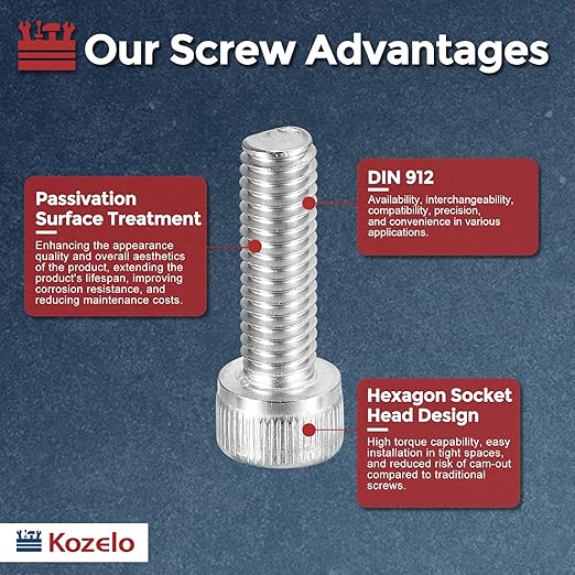 Kozelo 20pcs Socket Head Cap Screws - Image 3