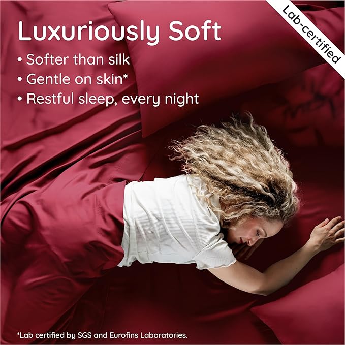 Bambaw 100% Viscose Derived from Bamboo Fitted Sheet Twin Size, Cooling Fitted - Image 4