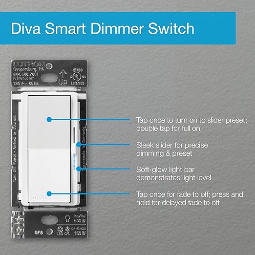 Lutron Diva Smart Dimmer Light Switch - Image 7