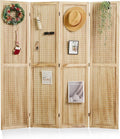 Pegboard Display, 5.6Ft Wooden Room Divider Folding Privacy Screens Portable by Svimi