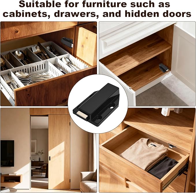 4 Pack Magnetic Push Latch ，Heavy Duty Magnetic Touch Latch，for Push to Open - Image 6
