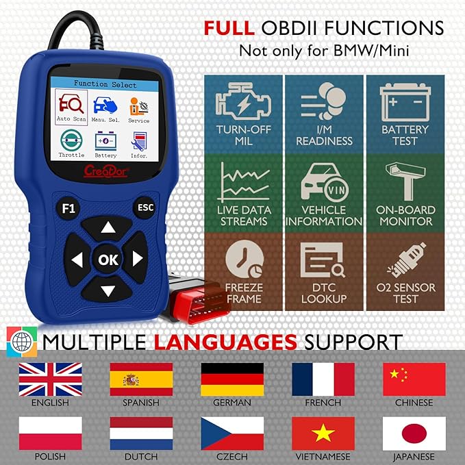 Creator C420 OBD2 Scanner Fit for BMW Mini Full Systems OBD-II Diagnostic Tool - Image 7