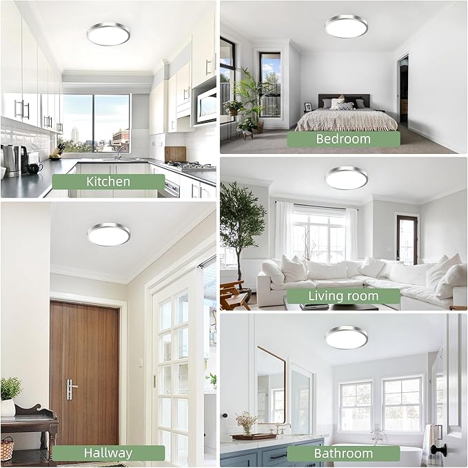 hykolity 2 Pack 12 Inch Selectable CCT LED Round Flat Panel Light, 24W - Image 2