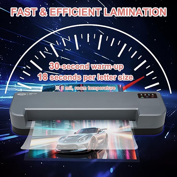 SINCHI 13-Inch Thermal Laminator & Foil Applicator, 3–10 Mil, 4-Roller - Image 2