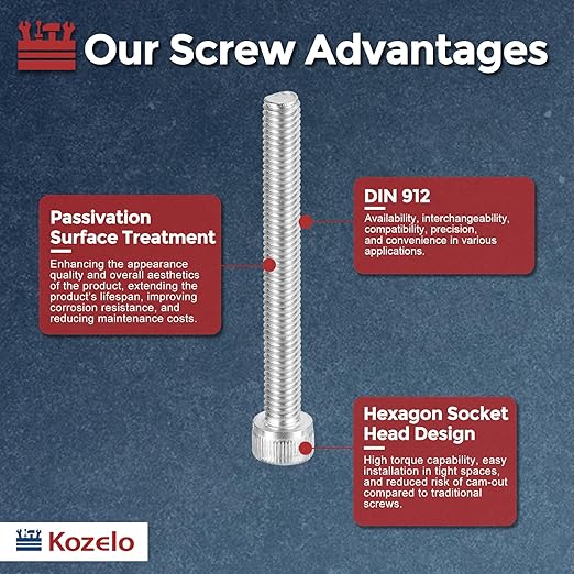 Kozelo 20pcs Socket Head Cap Screws - Image 3
