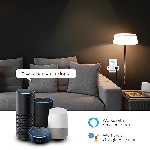 HBN Smart Plug 15A, WiFi&Bluetooth Outlet Extender Dual Socket Plugs Works - Image 5