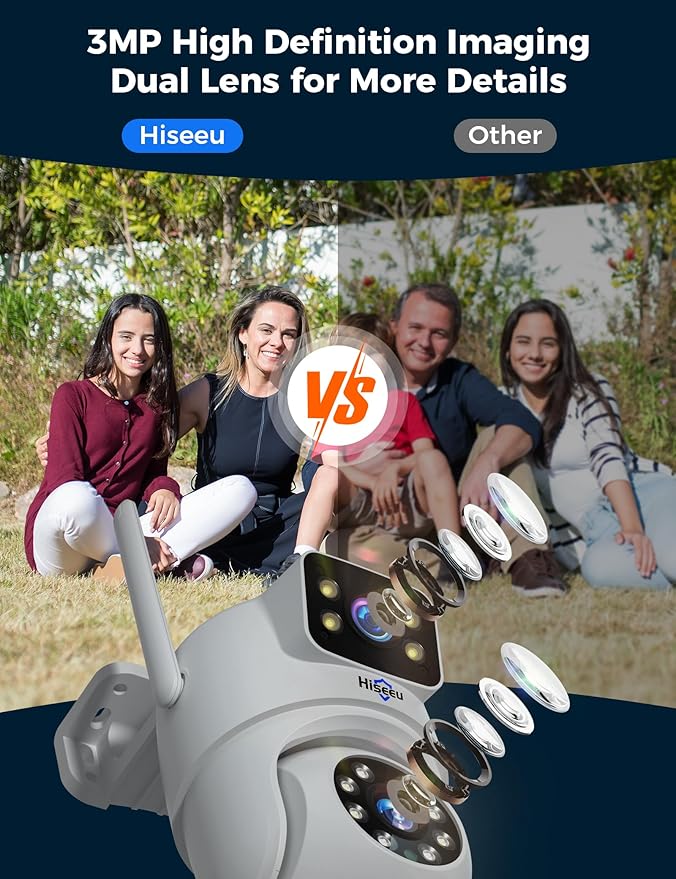 Hiseeu Wireless Security Camera Dual Lens PTZ Outdoor - Image 7